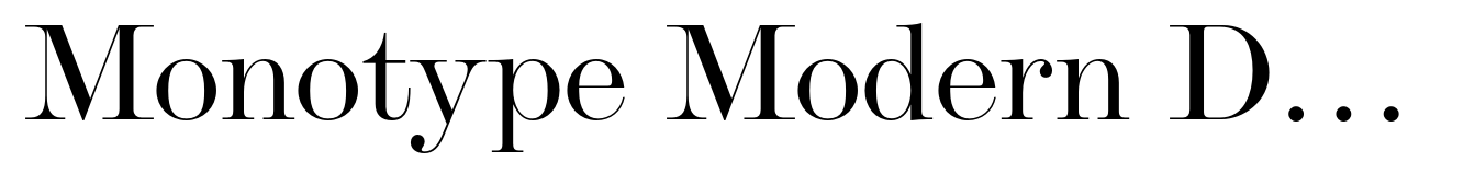 Monotype Modern Display Regular